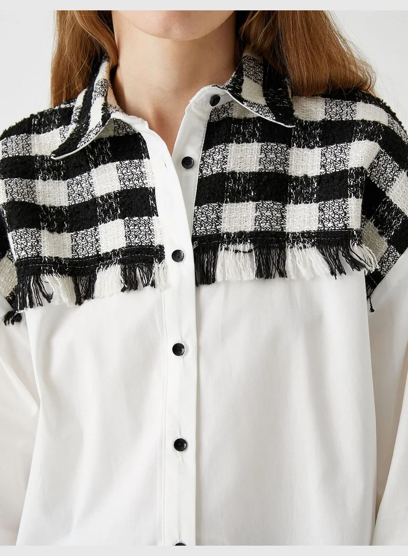 KOTON Checked Detail Shirt