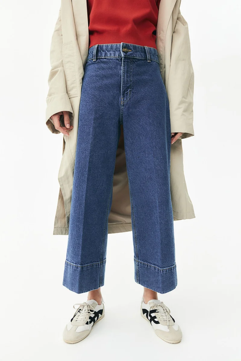 H&M Wide High Cropped Jeans