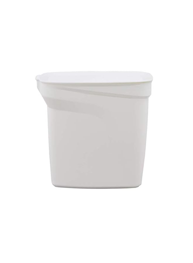 Raxoom Compact White Polypropylene Compact Trash Can with a Galvanized Steel Rod 7L - Image 5