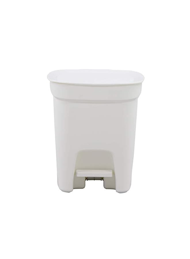 Raxoom Compact White Polypropylene Compact Trash Can with a Galvanized Steel Rod 7L - Image 4