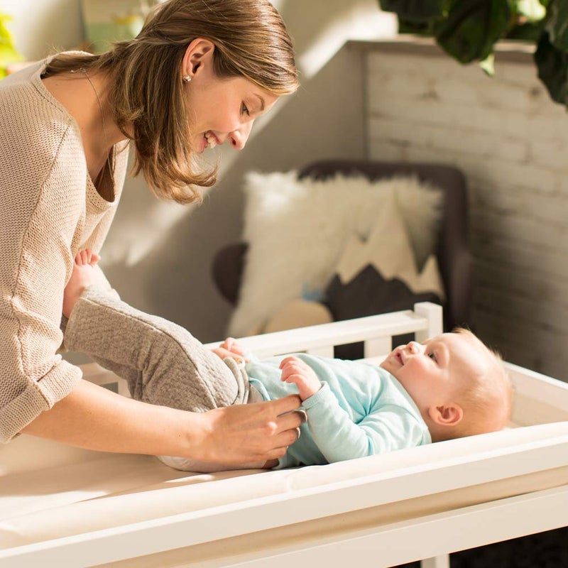 Naturepedic Organic Contoured Changing Pad Easy to Clean Lightweight Portable Comfort 4Sided Waterproof Baby Diaper Changing Pad for Dresser or Changing Table 16 x 31 - Image 4