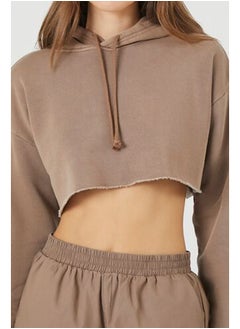 FOREVER 21 Fleece Cropped Hoodie  - Image 5