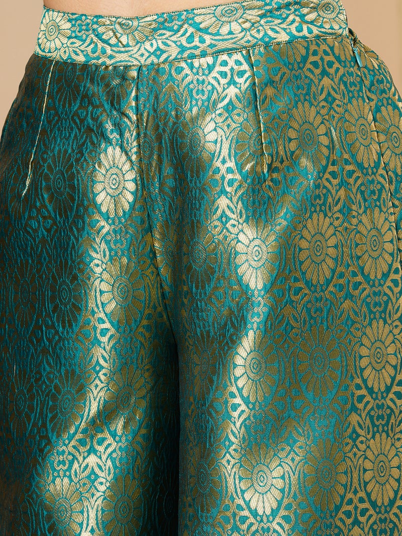 globus Globus Women Ethnic Motifs Printed Wide Leg Palazzos  - Image 5