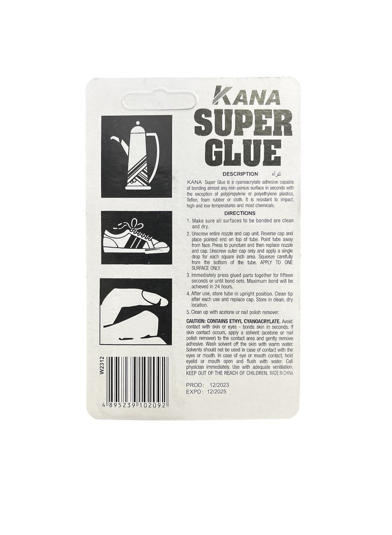 كانا غراء شفاف أصلي سوبر جلو 3 جرام - Image 2