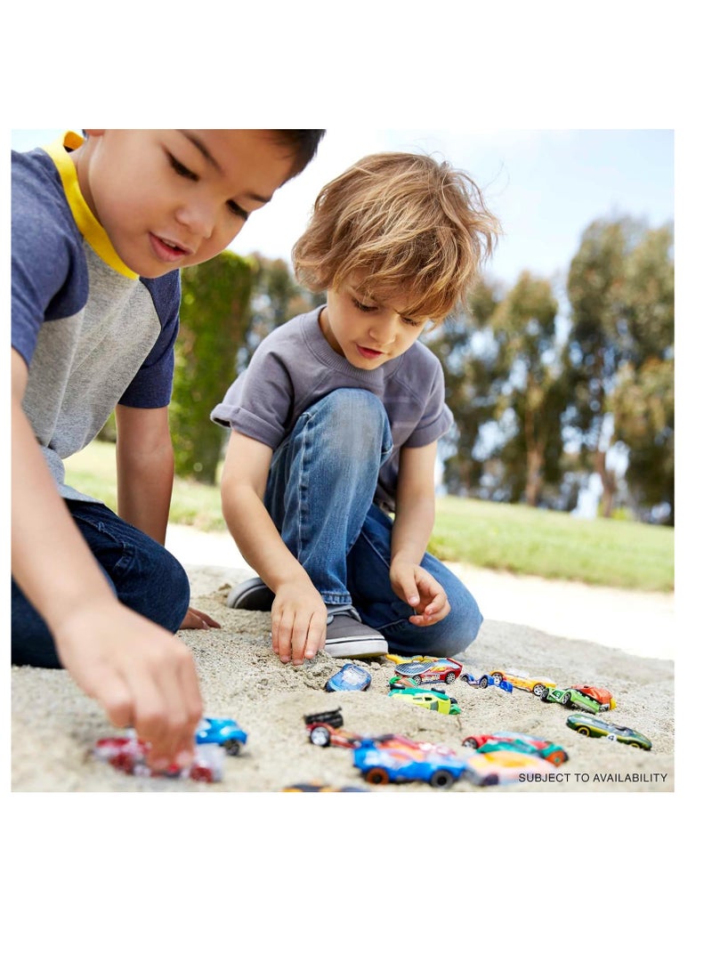 هوت ويلز مجموعة من 10 شاحنات وسيارات لعب بمقياس 1:64 للأطفال وهواة الجمع، قد تختلف التصاميم - Image 2