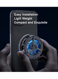 SYOSI Cell Phone Magnetic Cooler, Cell Phone Cooling Fun Portable Mobile Phone Radiator Cooling Fan, Gaming Semiconductor Cooling for iPhone iOS for Android and Tablet for ipad  - Image 5