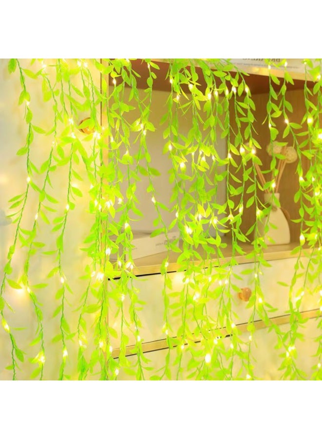 شريط إضاءة ليد خيطي، ستارة أوراق شجر واقعية، أضواء خرافية LED زخرفية ملونة لغرفة النوم/المنزل/المهرجانات/الزفاف/الحفلات، ديكور خارجي وداخلي ملون - Image 3