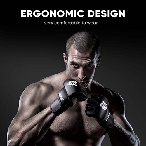 FIGHTR® Pro MMA Gloves for Grappling Sparring Training, Kickboxing Martial Arts Muay Thai Punching Bag Mitt Training Boxing for Men and Women - Image 5