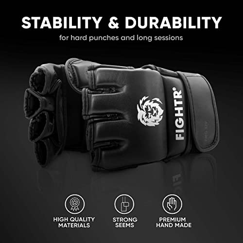 FIGHTR® Pro MMA Gloves for Grappling Sparring Training, Kickboxing Martial Arts Muay Thai Punching Bag Mitt Training Boxing for Men and Women - Image 4