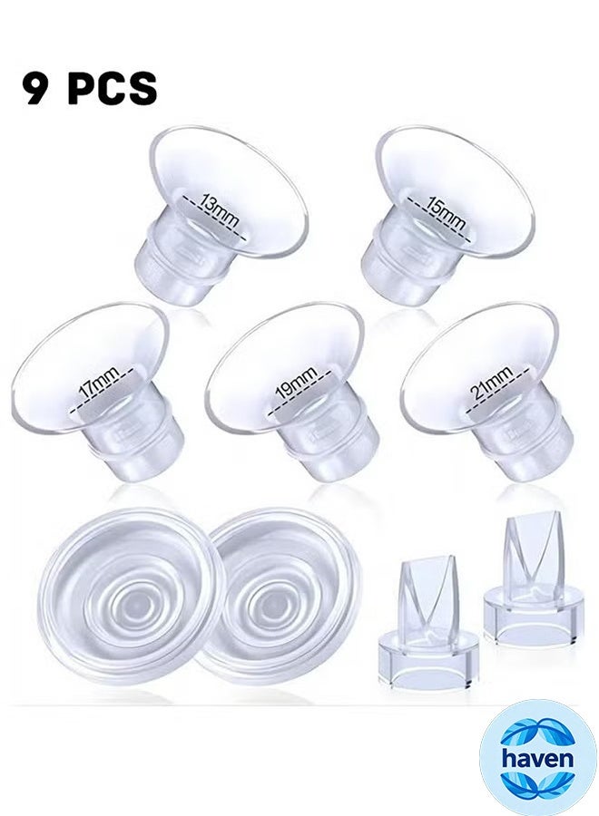 هافن (9) مضخة حليب الثدي تُدرج 13/15/17/19/21 مم متوافقة مع مضخة الثدي الموموكوزي القابلة للارتداء، من أجل الدروع الواقية من السيليكون والداكبيل - Image 1