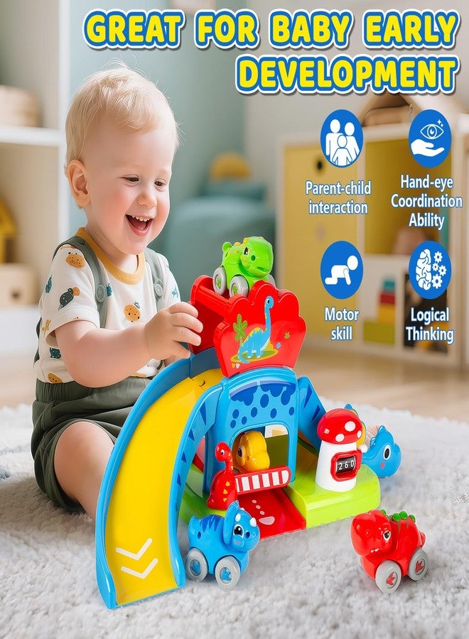 LACCHOUFEE Toys for 1 Year Old Boy and Girl, Race Track for Toddlers 1-3 with 4 Dinosaurs Car Toys for Baby 12-18 Months, First Birthday Gifts for Boys, Educational Slide Toys for Ages 1-2 - Image 2