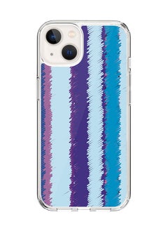 Classic Clear Case for Apple iPhone 15 Hybrid Soft Case Flexible Edges Anti Drop TPU PC Gel Thin Transparent Cover [ Designed for Apple iPhone 15 ] - Lines Of Violet