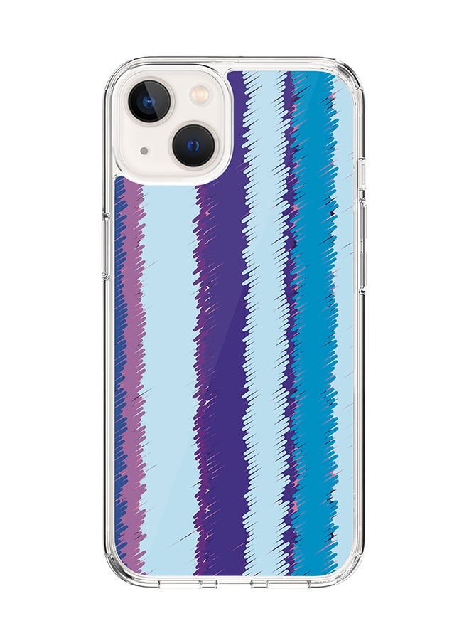 Stylizedd - Classic Clear Case for Apple iPhone 15 Hybrid Soft Case Flexible Edges Anti Drop TPU PC Gel Thin Transparent Cover [ Designed for Apple iPhone 15 ] - Lines Of Violet - Image 1