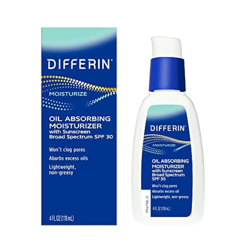differin Sunscreen for Face by the makers of Differin Gel, Oil Absorbing Moisturizer with SPF 30, Gentle Skin Care for Acne Prone Sensitive Skin, 4 oz - Image 1