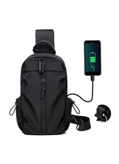 Crossbody Bag and Small Hand Shoulder Bag with Strap - Waterproof Chest Bag, for Travel, Outing and Sports, with USB charging, Black - pzsku/ZA641574BF731F88466E7Z/45/_/1724418318/dfdd736e-6e9c-47d7-bd57-5e8b075d097a