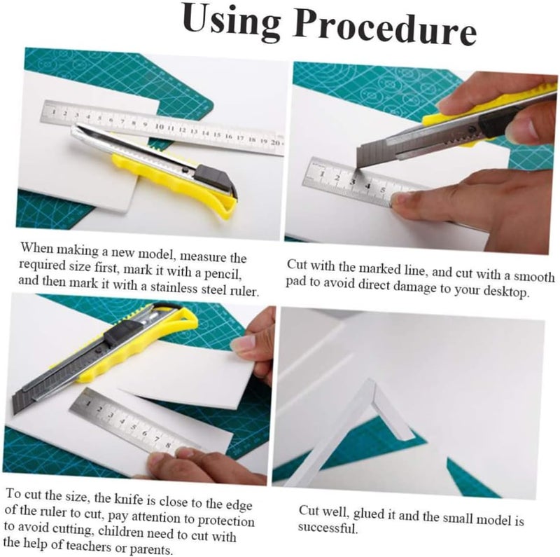 ألواح رغوية بيضاء من PVC من OSALADI، 10 قطع، لمستلزمات نماذج المناظر الطبيعية DIY - Image 3