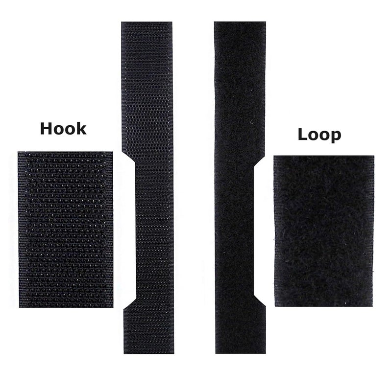 SSKR 0.75 Inch Size Hook and Loop Fastener Non Adhesive Tape 5 Metres (Black) for Home School Office Use, Stationery, Household Purposes. - Image 2