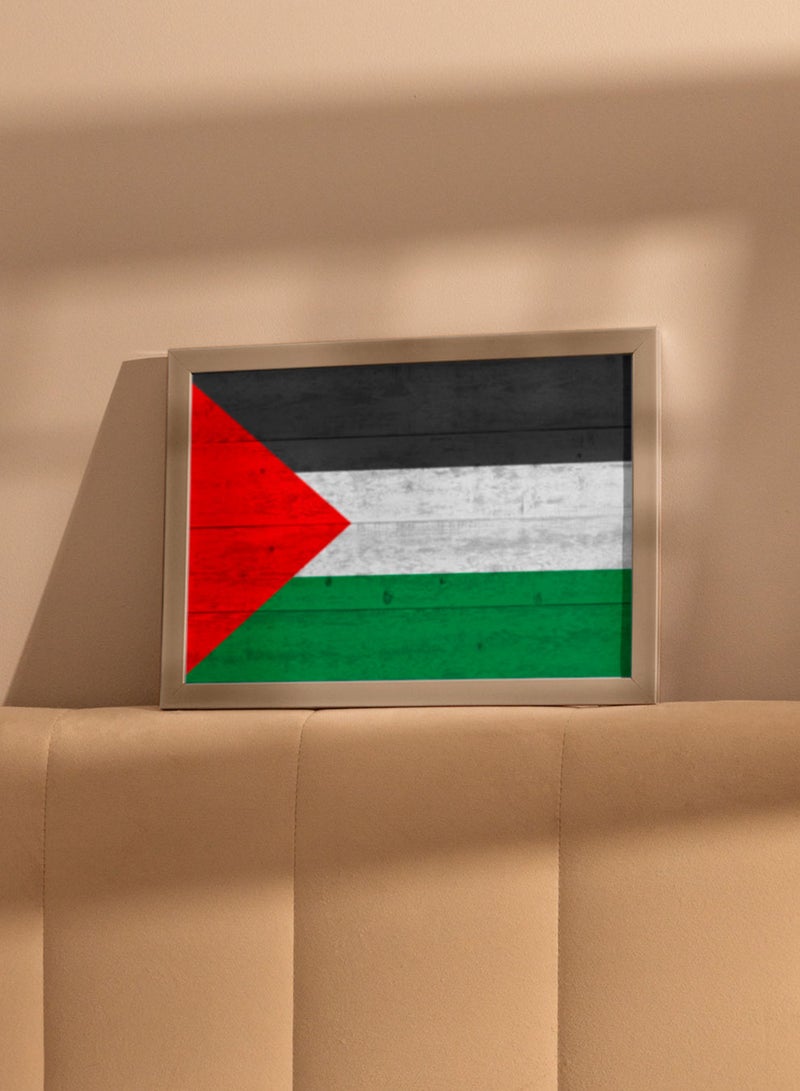 لوحة جدارية بوستر بإطار بتصميم علم فلسطين، للمنزل، غرفة المعيشة، المكتب، الديكور - Image 1