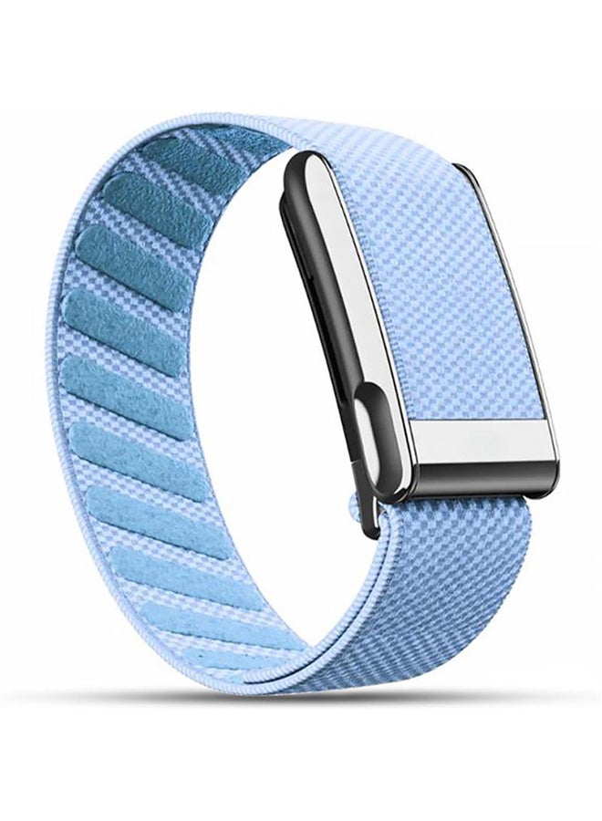 O Ozone Ultra-Soft Stretchy Nylon Sport Band For WHOOP 5.0, MG, Life|Adjustable, Breathable, & Sweat-Wicking Replacement Wristbands for Men & Women- Blue Ice