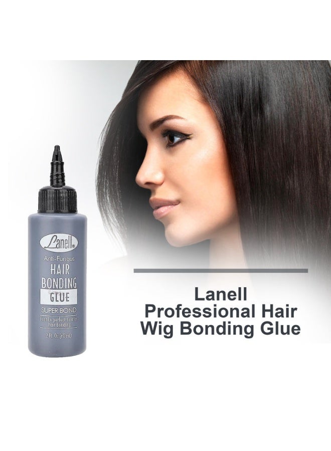 Lanell غراء تثبيت الشعر لانييل 60 مل - لاصق طويل الأمد للشعر المستعار ولصق الجبهة الدانتيل لتمديدات الشعر - Image 3
