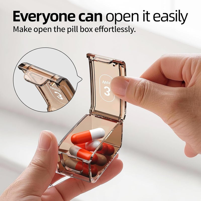 Weekly Pill Organizer 7 Day Pill Box - Portable Moisture Proof Travel Medicine Case, BPA-Free for Supplements & Vitamins - Image 3