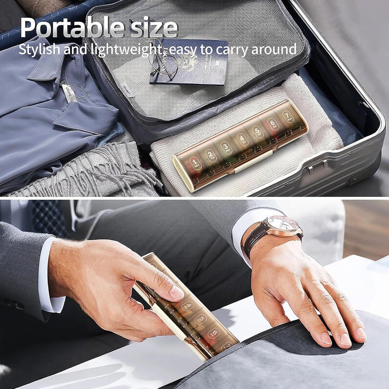 Weekly Pill Organizer 7 Day Pill Box - Portable Moisture Proof Travel Medicine Case, BPA-Free for Supplements & Vitamins - Image 4