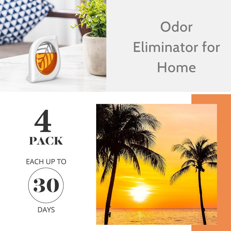 Clean-n-Fresh Air Freshener for Home  4 Pack  Hawaiian  Odor Eliminator for Small Area Closets Bathroom Pets Strong Odor  Up to 120 Days - Image 2