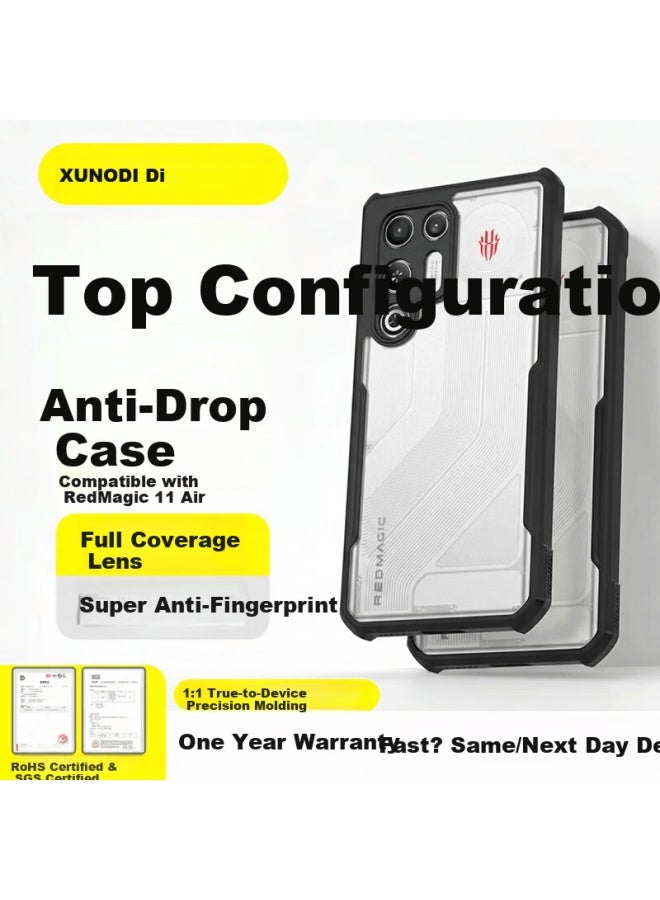 Xundd Compatible With Redmagic 11 Air Phone Case Nubia 11 Air Airbag Shockproof Protective Cover Magnetic Stand Silicone Transparent Slim Full-coverage Gaming Cooling Case - Image 1