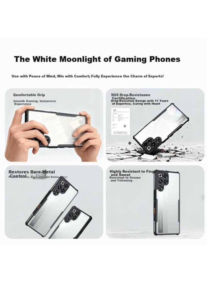 Xundd Compatible With Redmagic 11 Air Phone Case Nubia 11 Air Airbag Shockproof Protective Cover Magnetic Stand Silicone Transparent Slim Full-coverage Gaming Cooling Case - Image 2