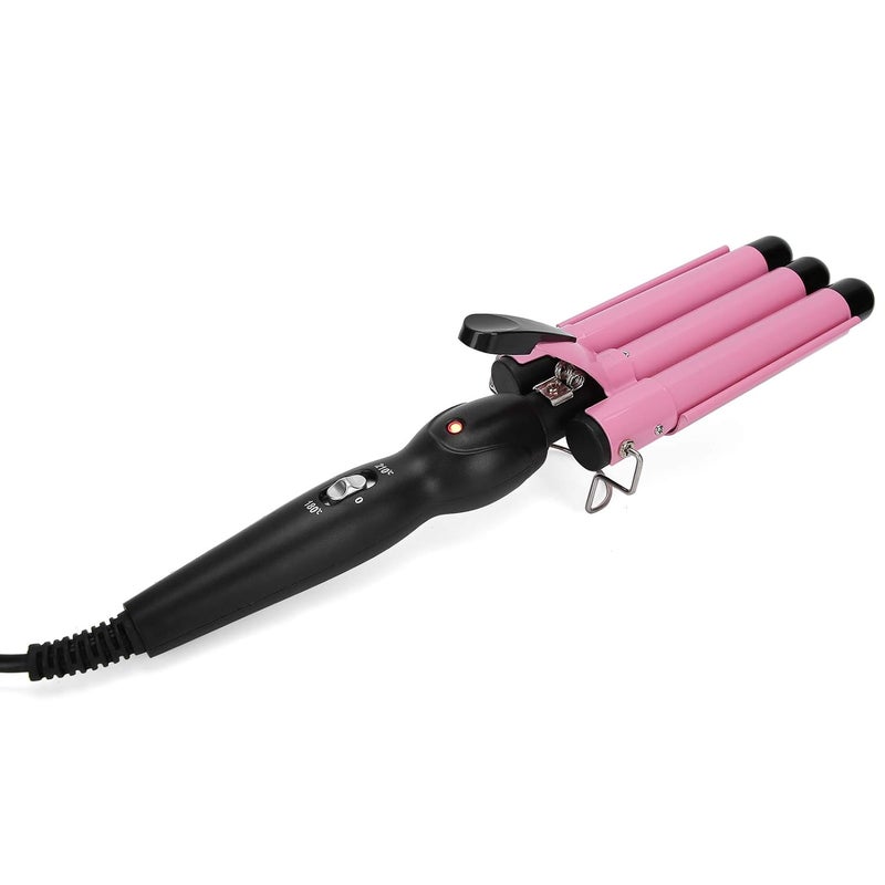klarako 3 Barrel Curling Iron Wand,Adjustable Hair Hair Hair Waving Styling Tools For Curling Zeolite Triple Barrel For Curling Wands Hair-Curling-Wands Wands For Women Girls(Us 22Mm) - Image 2
