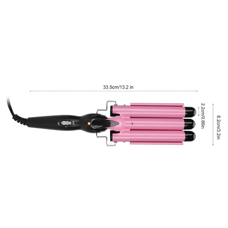 klarako 3 Barrel Curling Iron Wand,Adjustable Hair Hair Hair Waving Styling Tools For Curling Zeolite Triple Barrel For Curling Wands Hair-Curling-Wands Wands For Women Girls(Us 22Mm) - Image 5