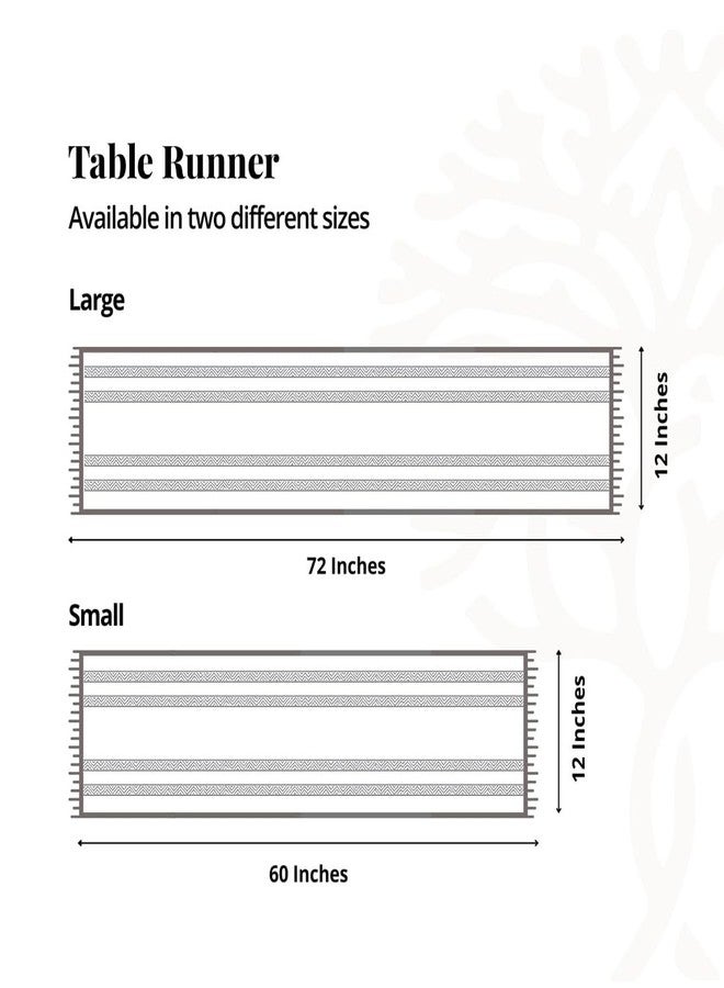 Peepul Tree Handmade Table Runner- 6 Seater| Cotton Canvas Fabric Table Runner for Coffee & Centre Table | Non-Slippery | Heat-Resistant |12" x 72"Inch | Powder Grey | Home Decor Gift Items - Image 2