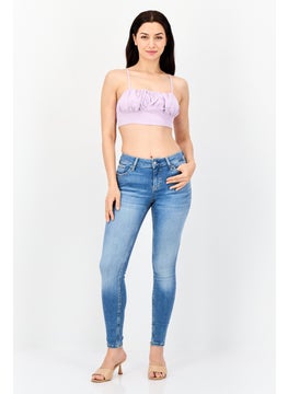 PUBLIC DESIRE Women Square Neck Plain Crop Tank Top, Purple  - Image 4