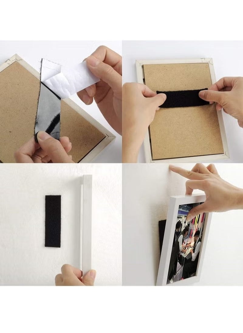 Generic 15PCS Heavy Duty Mounting Tape Double-Side Reclosable Hook Loop Strips Tape Sticky Fastener Waterproof Indoor Outdoor Use for Holds Picture Frame and Tools（100*30mm）  - Image 5