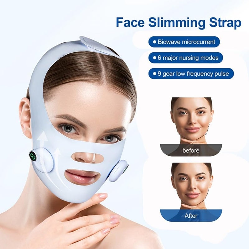 Pulse v face massager Massage mask EMS lift shaping massager, double chin fade V face meter - Image 3