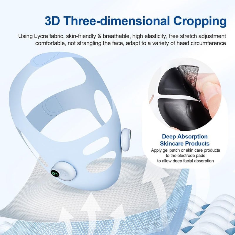 Pulse v face massager Massage mask EMS lift shaping massager, double chin fade V face meter - Image 5