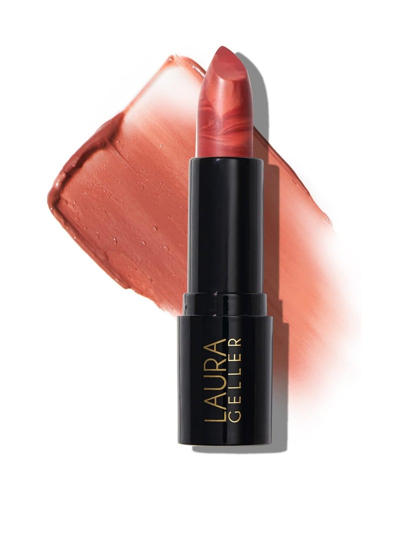LAURA GELLER NEW YORK Italian Marble Sheer Lipstick Peach Bellini Hydrating and Lightweight Vitamin E and Caster Seed Oil Cream Finish - Image 1