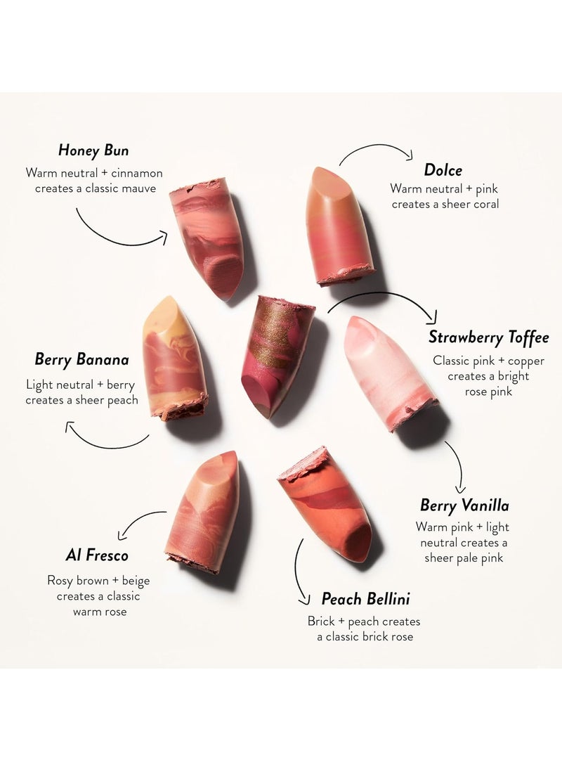 LAURA GELLER NEW YORK Italian Marble Sheer Lipstick Peach Bellini Hydrating and Lightweight Vitamin E and Caster Seed Oil Cream Finish - Image 3