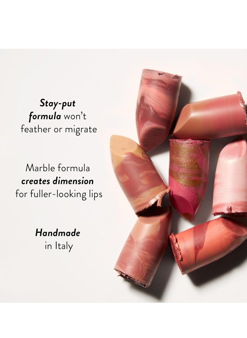 LAURA GELLER NEW YORK Italian Marble Sheer Lipstick Peach Bellini Hydrating and Lightweight Vitamin E and Caster Seed Oil Cream Finish - Image 4