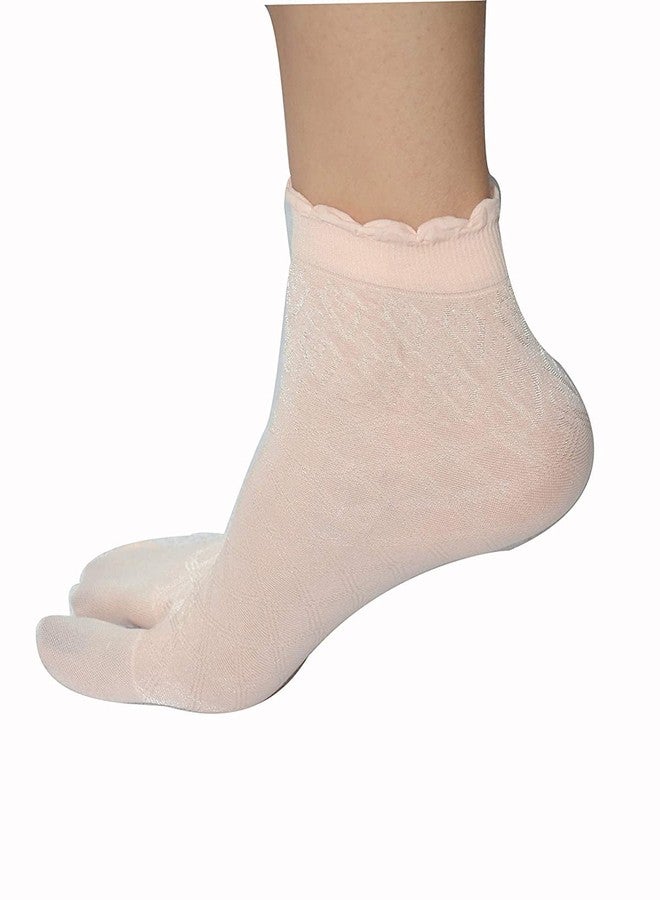 CLUZE Thin Socks For Girls - Women Breathable Thumb Ankle Length Socks (Pack Of 4) Free Size - Image 5