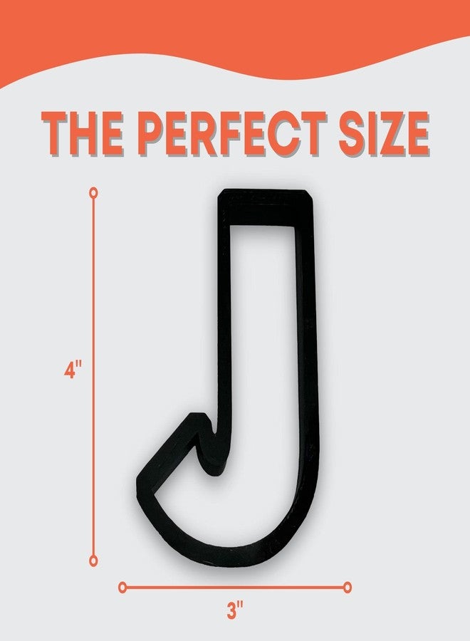 Bundle of Fun J Capital Block Letter Cookie Cutter with Easy to Push Design (3.5 inch) - Image 2