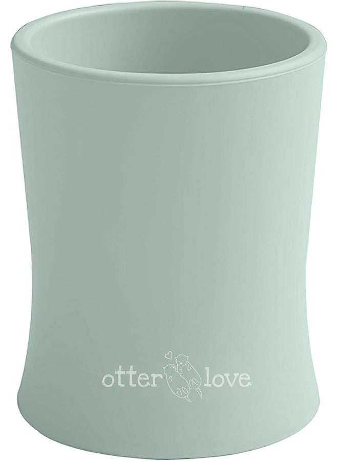 otterlove Silicone Baby & Toddler Training Cup - Pediatric OT Approved - 100% Platinum Pure LFGB Silicone - Unbreakable - Plastic Free - Tiny Cup Perfect for Baby Led Weaning (Sage) - Image 1