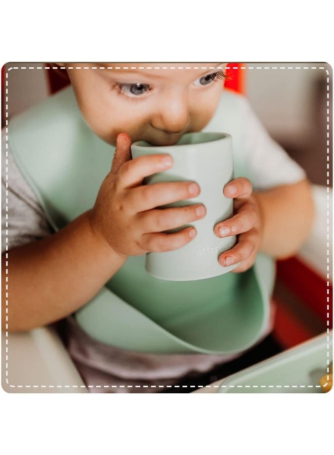 otterlove Silicone Baby & Toddler Training Cup - Pediatric OT Approved - 100% Platinum Pure LFGB Silicone - Unbreakable - Plastic Free - Tiny Cup Perfect for Baby Led Weaning (Sage) - Image 3