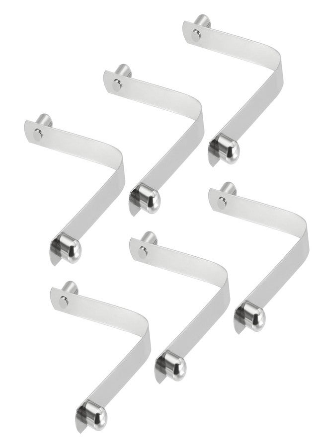 PATIKIL 10x8mm Kayak Paddle Snaps, 6 Pack Tent Pole Clips Steel V Shaped Double Pins Push Button Spring Clips Lock Tube Pole Clips for Camping Awning - Image 1