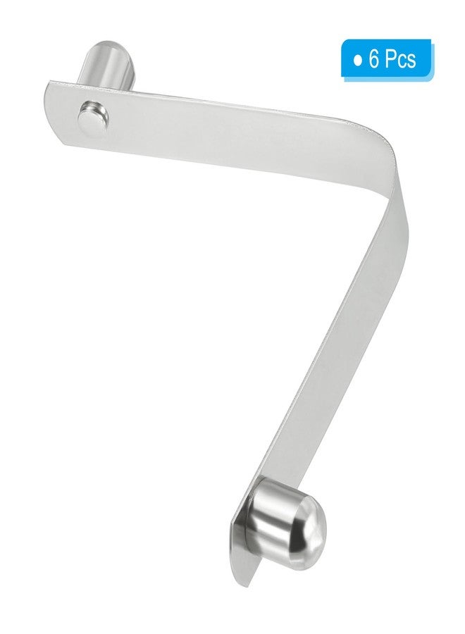 PATIKIL 10x8mm Kayak Paddle Snaps, 6 Pack Tent Pole Clips Steel V Shaped Double Pins Push Button Spring Clips Lock Tube Pole Clips for Camping Awning - Image 3