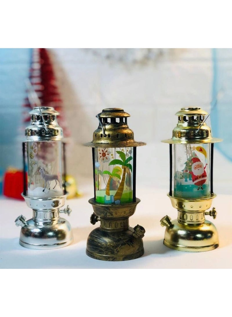 فانوس عيد الميلاد ، ضوء LED، طراز قديم، مظهر رائع جميل، شكل فريد، فانوس كريسماس بابا نويل  عدد 1 - Image 1