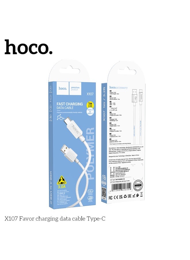 hoco. X107 Favor charging data cable Type-C - Image 4
