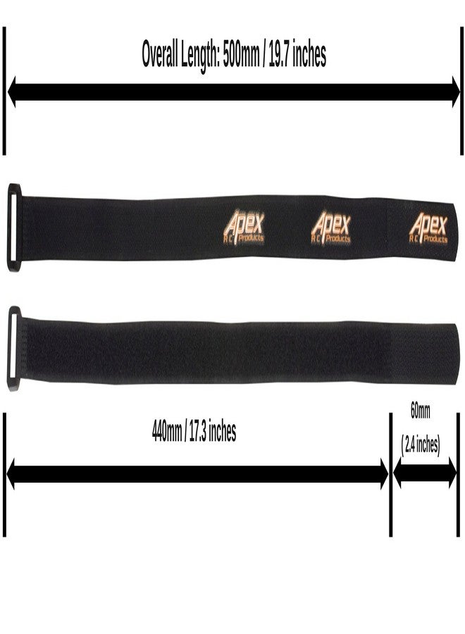 Apex RC Products 5 Pack - 20mm x 500mm Straps for Lipo Batteries/Camera Straps 3053 - Image 2