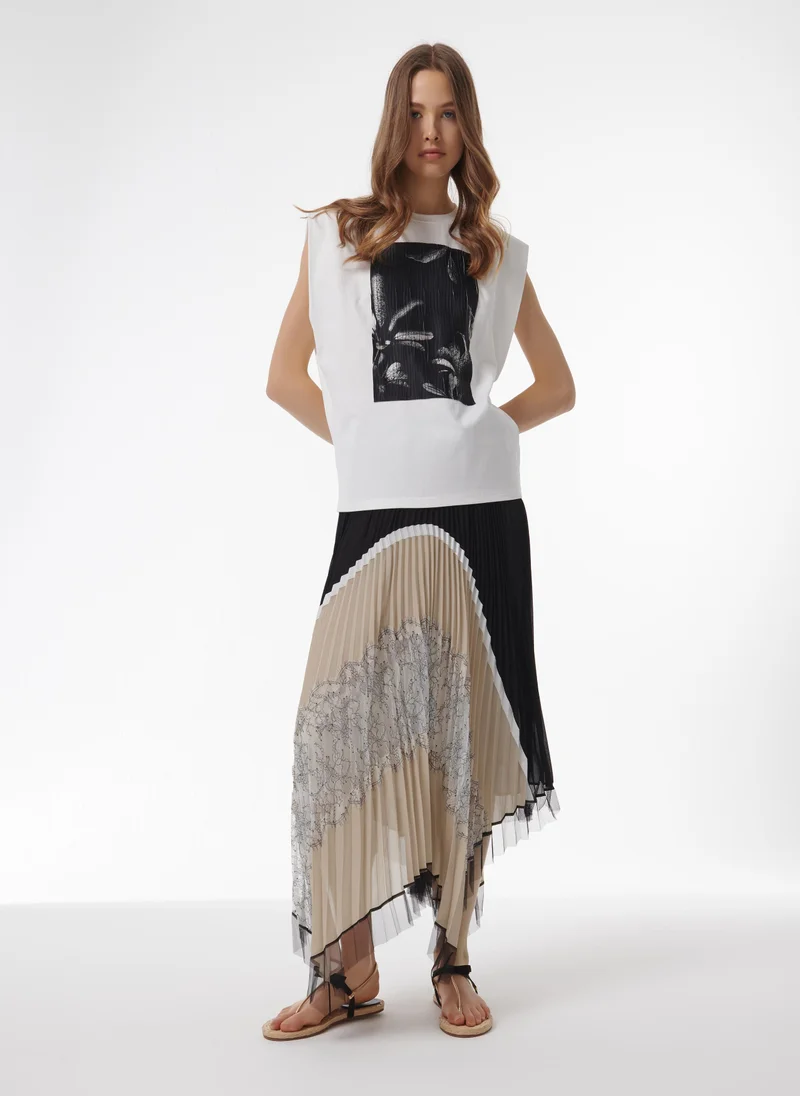 ليم Floral Printed T-Shirt