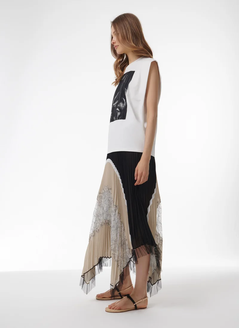 ليم Floral Printed T-Shirt